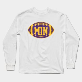 MIN Retro Football - White Long Sleeve T-Shirt